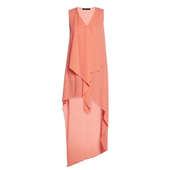 NEW BCBGMAXAZRIA CASCADE RUFFLE HIGH-LOW MAXI DRESS - Picture 5 of 5
